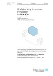 Endress+Hauser HART Flowmeter Proline 400 Brief Operating Instructions