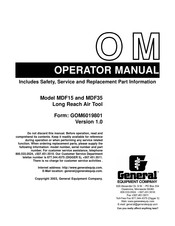 General MDF35 Operator's Manual