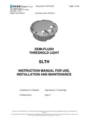 OCEM SLTH Instruction Manual For Use, Installation And Maintenance