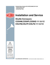 Milnor COSHM 111 Installation And Service