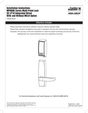 Corbin Russwin ASSA ABLOY MP9800 Series Installation Instructions Manual