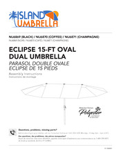Blue Wave Island Umbrella Eclipse Assembly Instructions Manual