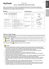 RS Automation AnyTouch V8 Plus Series Operating Instructions Manual