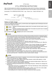RS Automation AnyTouch V7 Plus Series Operating Instructions Manual