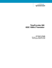Symmetricom TimeProvider 500 User Manual