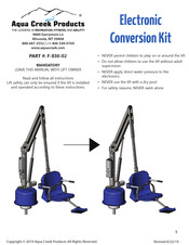 Aqua Creek Products F-830-02 Manual