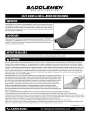 Saddlemen K06-11-0112 User's Manual & Installation Instructions