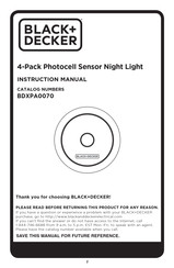 Black & Decker BDXPA0070 Instruction Manual