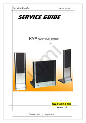 Kye Systems Corp. SW-Flat 2.1 500 Service Manual