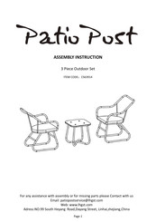 Patio Post CS63914 Assembly Instruction Manual