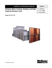 McQuay HI-F5 Installation And Maintenance Manual