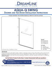Dreamline 00810076961934 Installation Instructions Manual