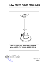 Nilfisk-Advance P20-150HD Instructions For Use Manual