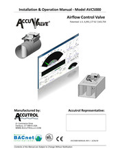 Accutrol AVC5200-18 Installation & Operation Manual