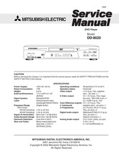 Mitsubishi Electric DD-8020 Service Manual