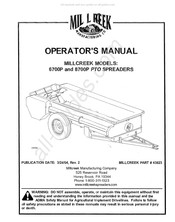 Millcreek 8700P Operator's Manual