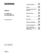Siemens DI 16x24VDC HF Equipment Manual