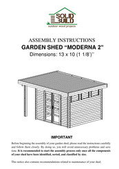 Solid Build MODERNA 2 Assembly Instructions Manual