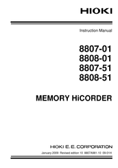 Hioki 8807-51 Instruction Manual