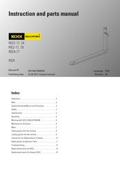 Meijer KOOI-REACHFORK REE2-24 Instructions And Parts Manual