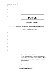 Kitz ESR Series Operation Manual
