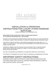 Costco the estate 507190 Installation Instructions Manual