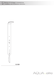 Aqua elite CL 010D Installation And Maintenance Instructions Manual