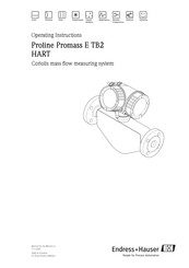 Endress+Hauser Proline Promass E TB2 HART Operating Instructions Manual