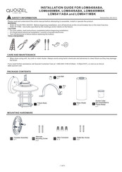 Quoizel LOM8408ABA Installation Manual