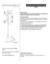 Hudson Valley L 808 Installation Instructions