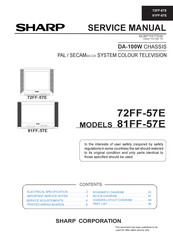 Sharp 72FF-57E Service Manual