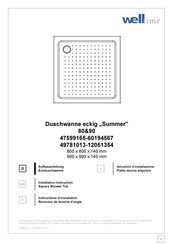 Welltime Summer 49781013 Installation Instruction