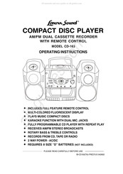 Lenoxx Sound CD-163 Operating Instructions Manual