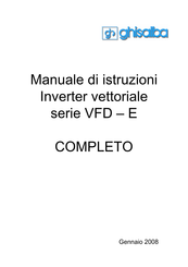 Ghisalba VFD-E Series Instruction Manual