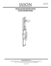 JASON Hydrotherapy SP200 Installation Instructions Manual