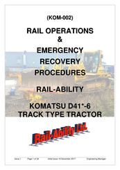Rail-Ability Komatsu D41 Series Operator's Manual