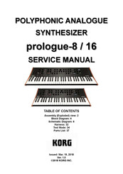 Korg prologue-16 Service Manual