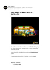 LIGHT MY BRICKS 71016 Installation Instructions Manual