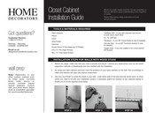 Home Decorators 24 in. Base Cabinet Installation Manual