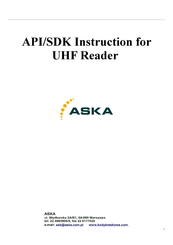Aska NFC-9812 Instructions Manual