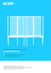 Acon AIR 13 HD Assembly Instructions & Product Specification