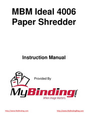 MyBinding MBM Ideal 4006 Instruction Manual