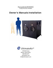 UltimateAir RecoupAerator 2000DX Owner's Manual & Installation