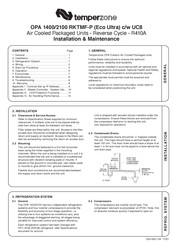 TemperZone EcoULTRA OPA 1400RKTMF Installation & Maintenance