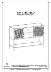 Walker Edison BU48SOI Assembly Instructions Manual