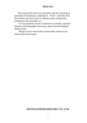 Motive Power Industry PA125 Manual