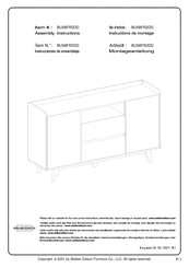 Walker Edison BU58FR2DD Assembly Instructions Manual