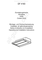 Electrolux DF 4160 Operating And Installation Instructions