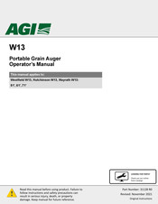 Agi W13 Operator's Manual