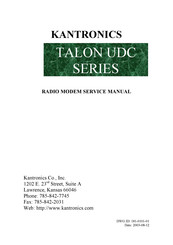Kantronics TALON UDC SERIES Service Manual